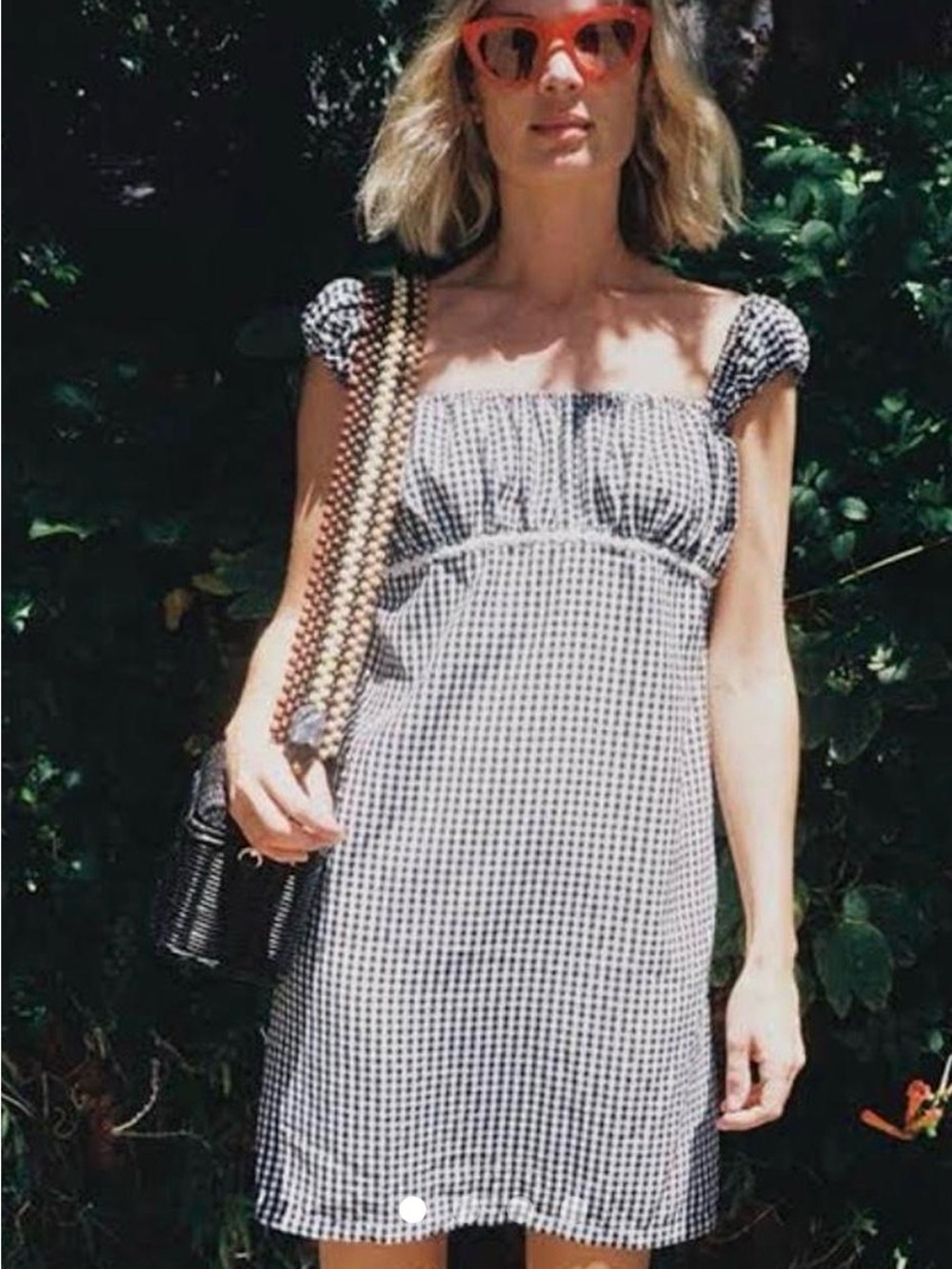 SOLID & STRIPED NWT Black and White Gingham Mini Dress - Size Small